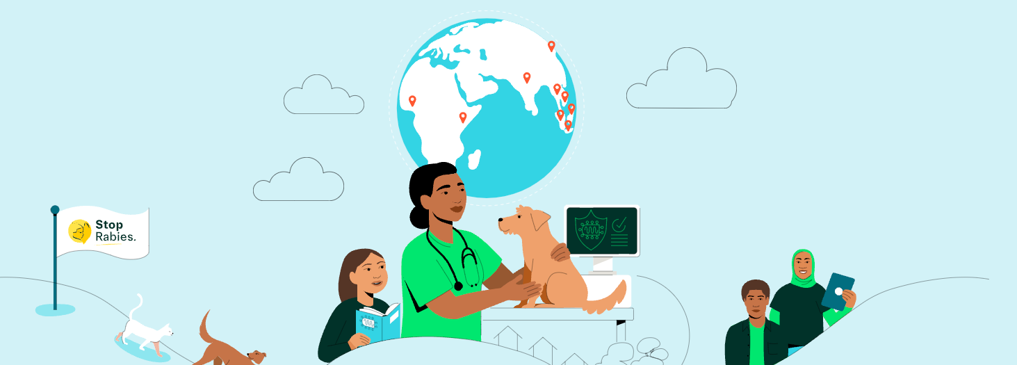 World rabies day illustration
