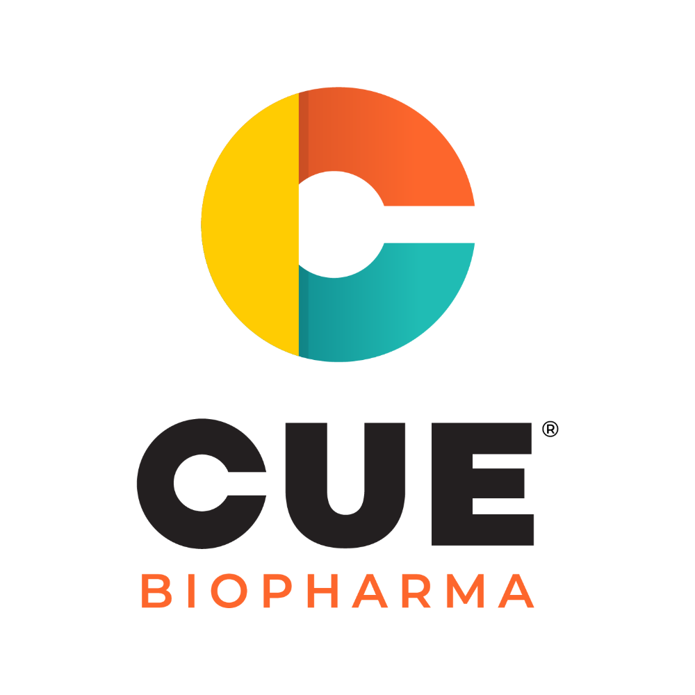 Cue Biopharma 标识。Cue Biopharma 是勃林格殷格翰在人类健康人用药品领域的合作伙伴之一。